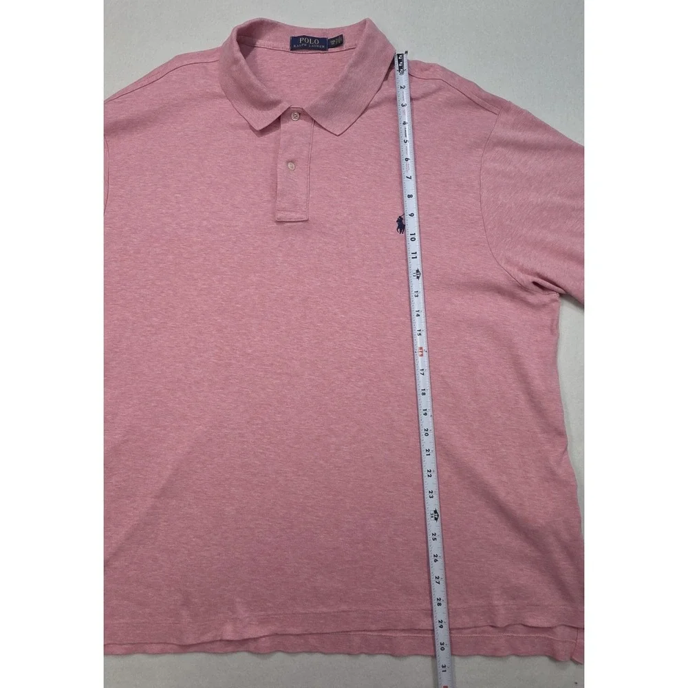 Polo Ralph Lauren Polo Shirt Mens 2XB Big‎ Heather Pink Blue Pony
